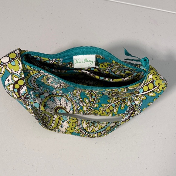 Vera Bradley Maggie Peacock Shoulder Bag Turquoise/Lime/Teal Paisley Print - Picture 5 of 8